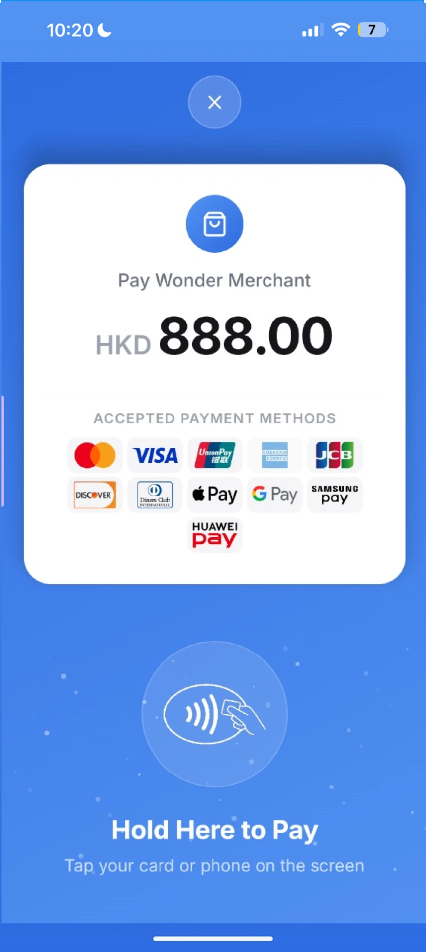 02: Customer taps to pay