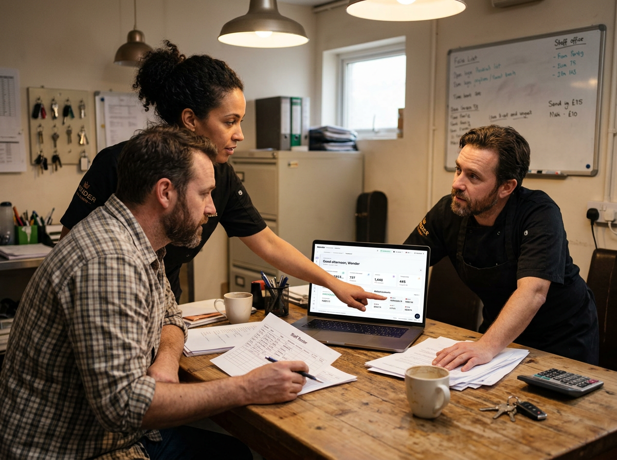 Staff management with granular roles.